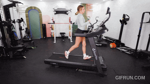 The BowFlex T6 Treadmill in motion.