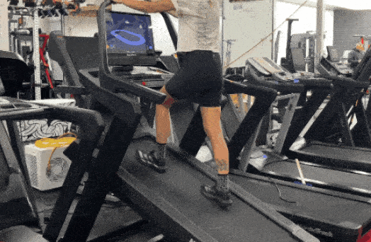A person walking on the NordicTrack X24 Treadmill.
