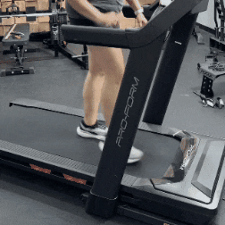 A tester walking on the ProForm Carbon Pro 2000.