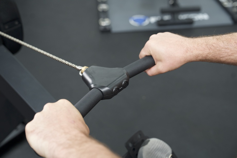 An image of the handlebars on the Yosuda Dragonfly rowing machine