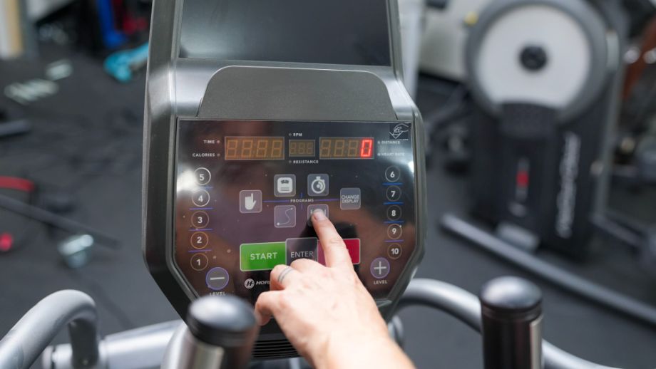 A person touching the display on the Horizon EX-59