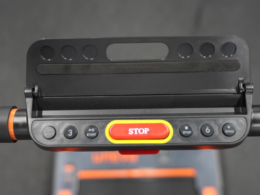 The dashboard on the UREVO treadmill