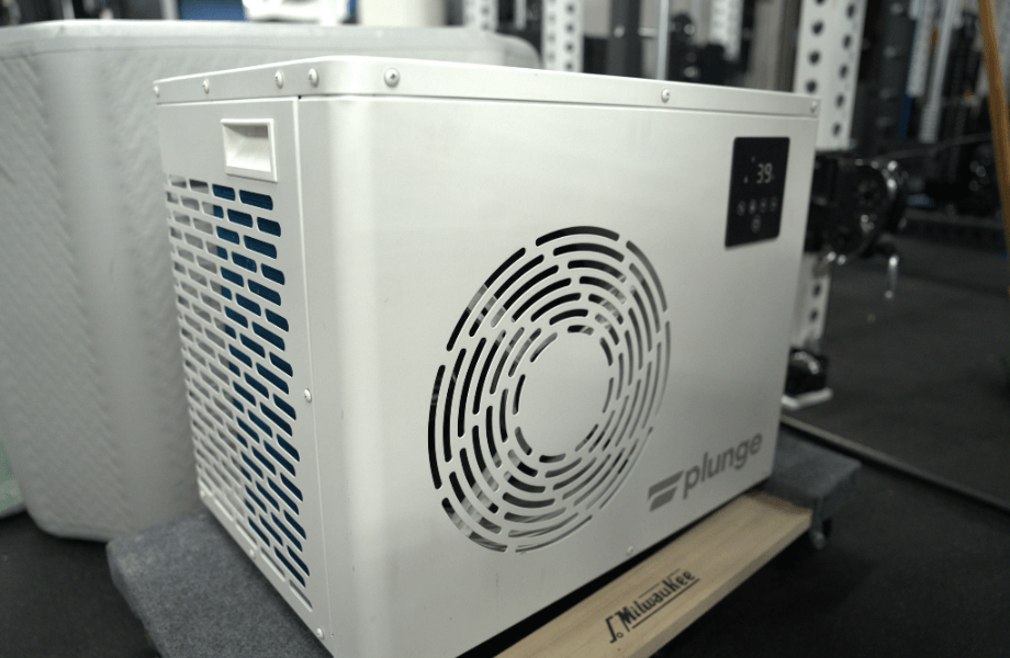 The standard chiller available with the Plunge Air cold plunge tub